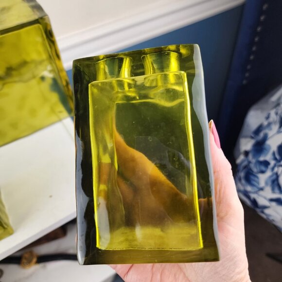 Ice Cubes Green Acrylic Bathroom Waste Basket Tissues Soap Dish Toothbrush Cup - Picture 3 of 10